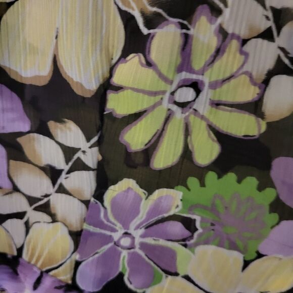 "Sag Harbor " Woman's shirt sleeve sheer top Size: PM Pre-owned - Picture 3 of 6